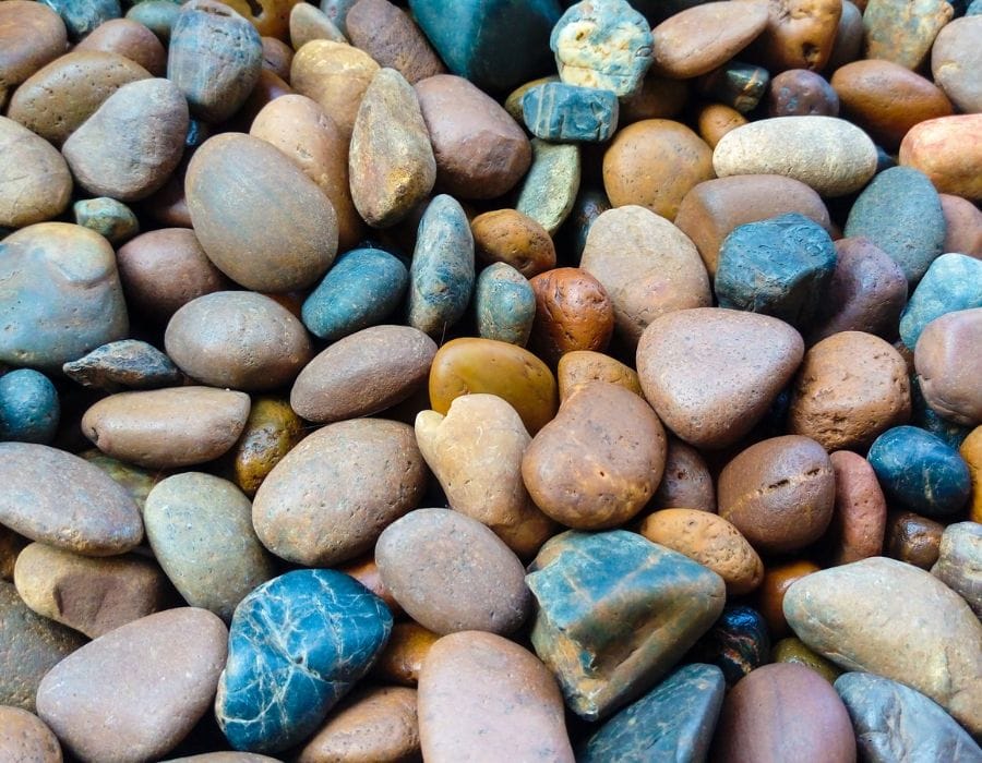 colorful pebles
