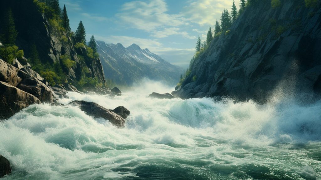 Deadly rapids in the Snake River